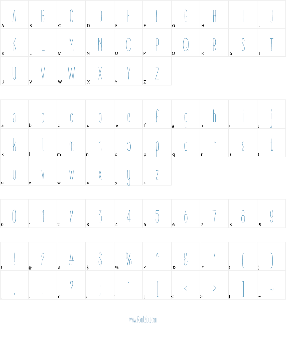 A DAY WITHOUT SUN Font Character